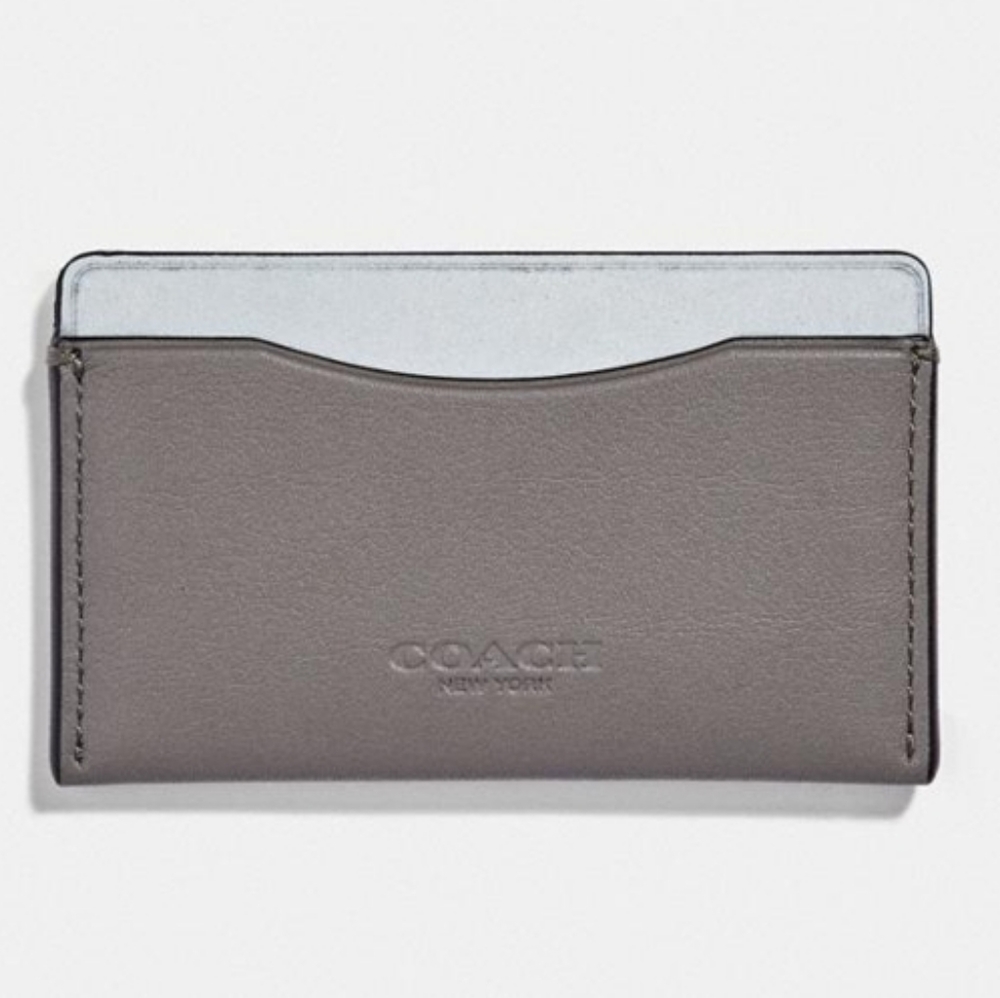💳💳 NWT COACH 9Men Small Card CaseGrey/Silver 💳💳